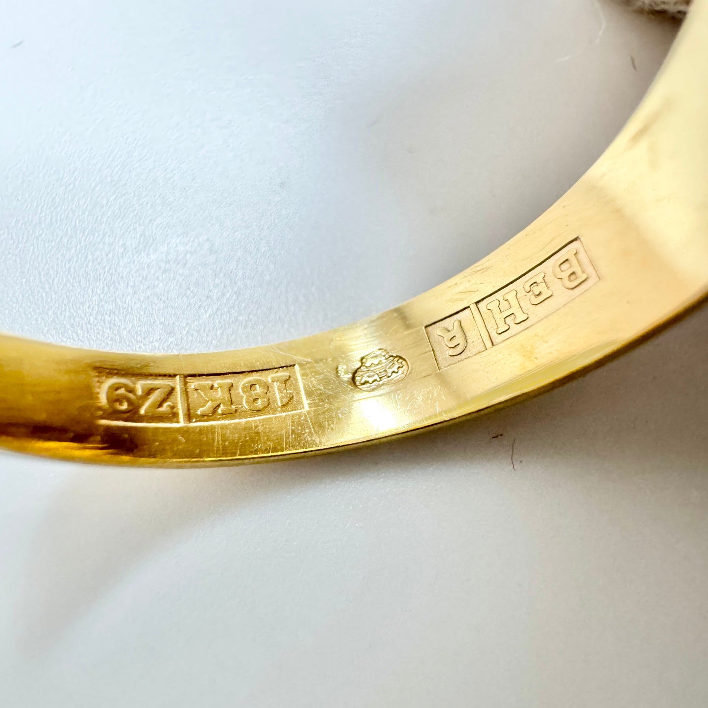 Bengt Hallberg, Sweden 1974. Bold Vintage 18k Gold Rock Crystal Ring