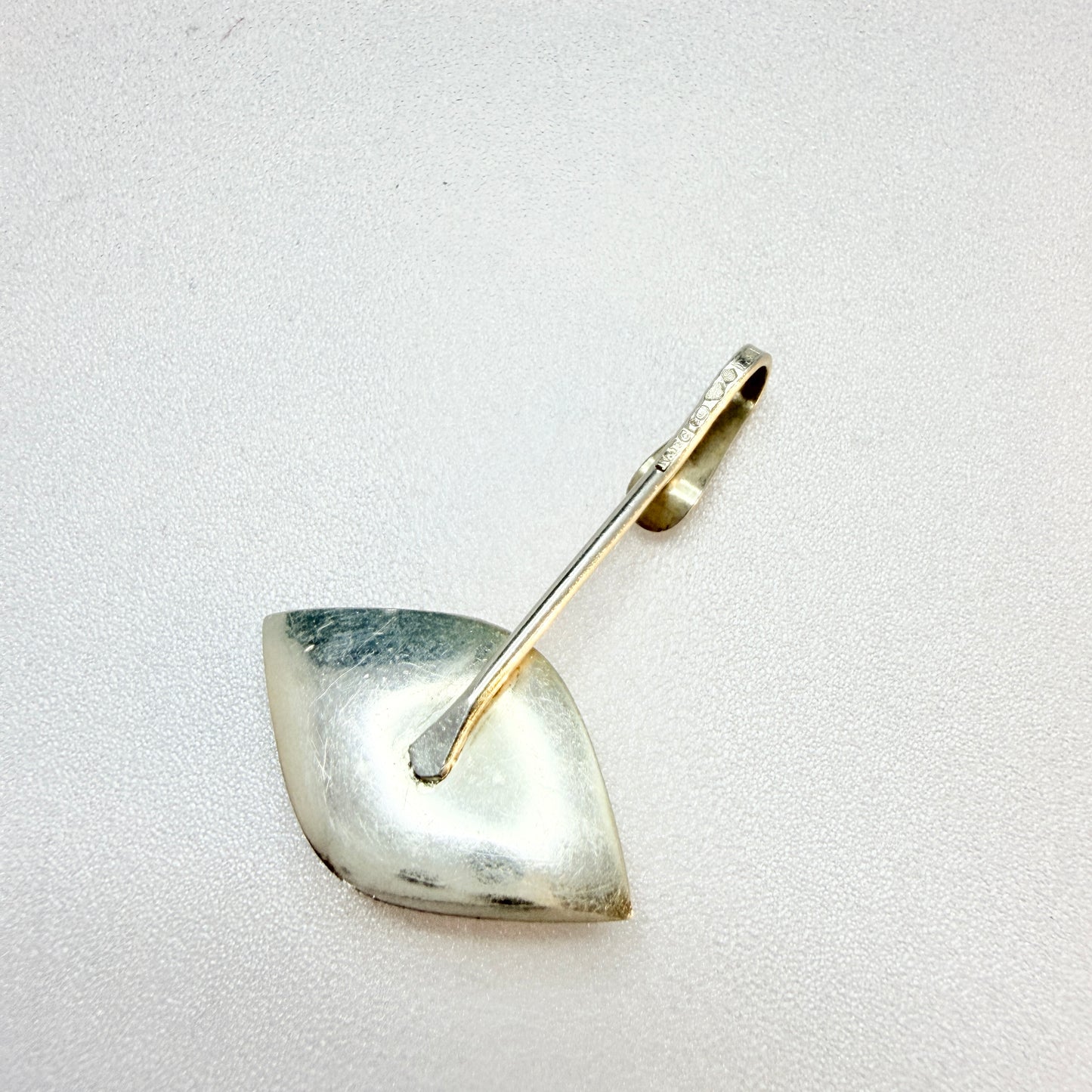 Ceson, Sweden year 1960. Sterling Silver Red Hardstone Pendant.