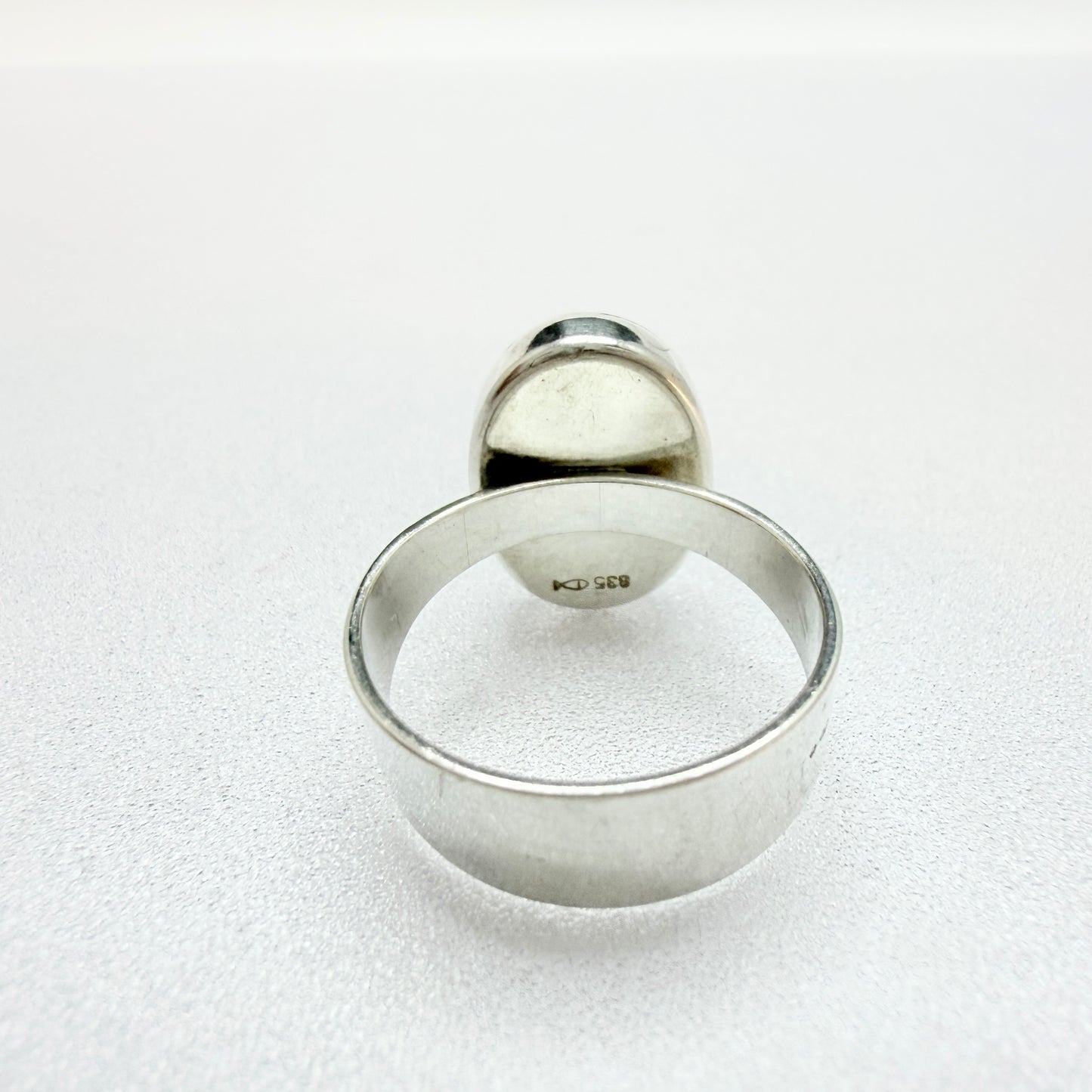 Ostsee-schmuck, Fischland. Vintage Solid Silver Amber Ring.