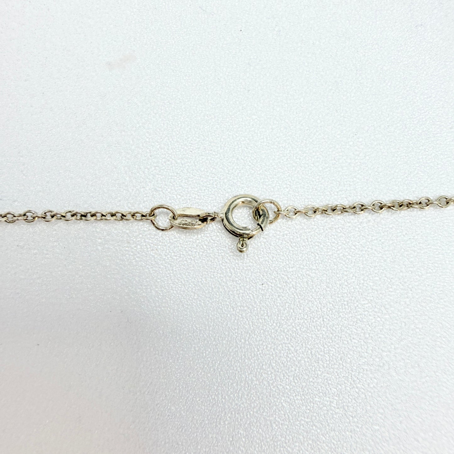 Ivar T Holth, Norway ca 1950. Vintage Solid Silver Synthetic Spinel Pendant Necklace.
