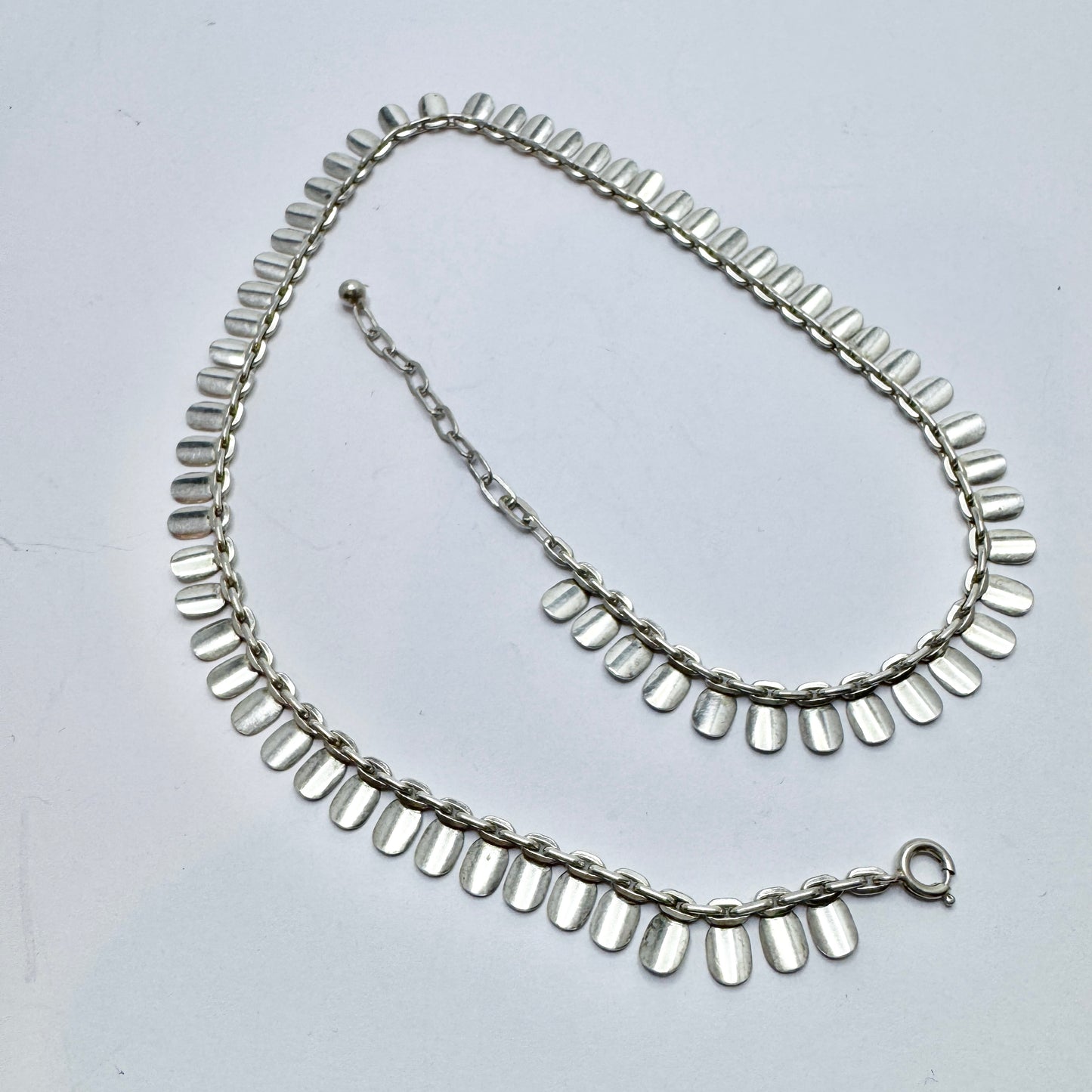 Germany 1960-70s. Vintage Solid Silver Necklace.
