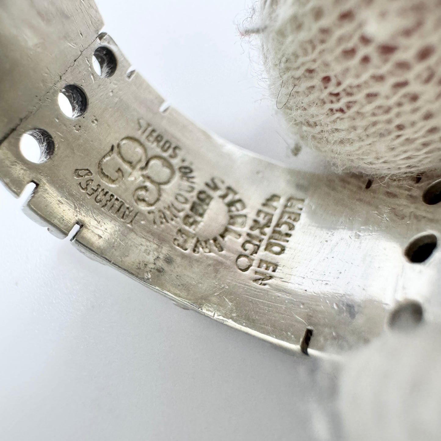 Los Ballesteros Taxco, Mexico. Vintage Mid-century Sterling Silver Band Ring. Size 11