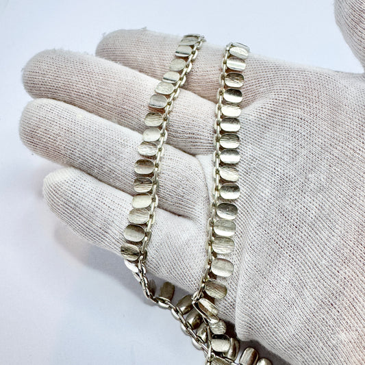 Germany 1960-70s. Vintage Solid Silver Necklace.
