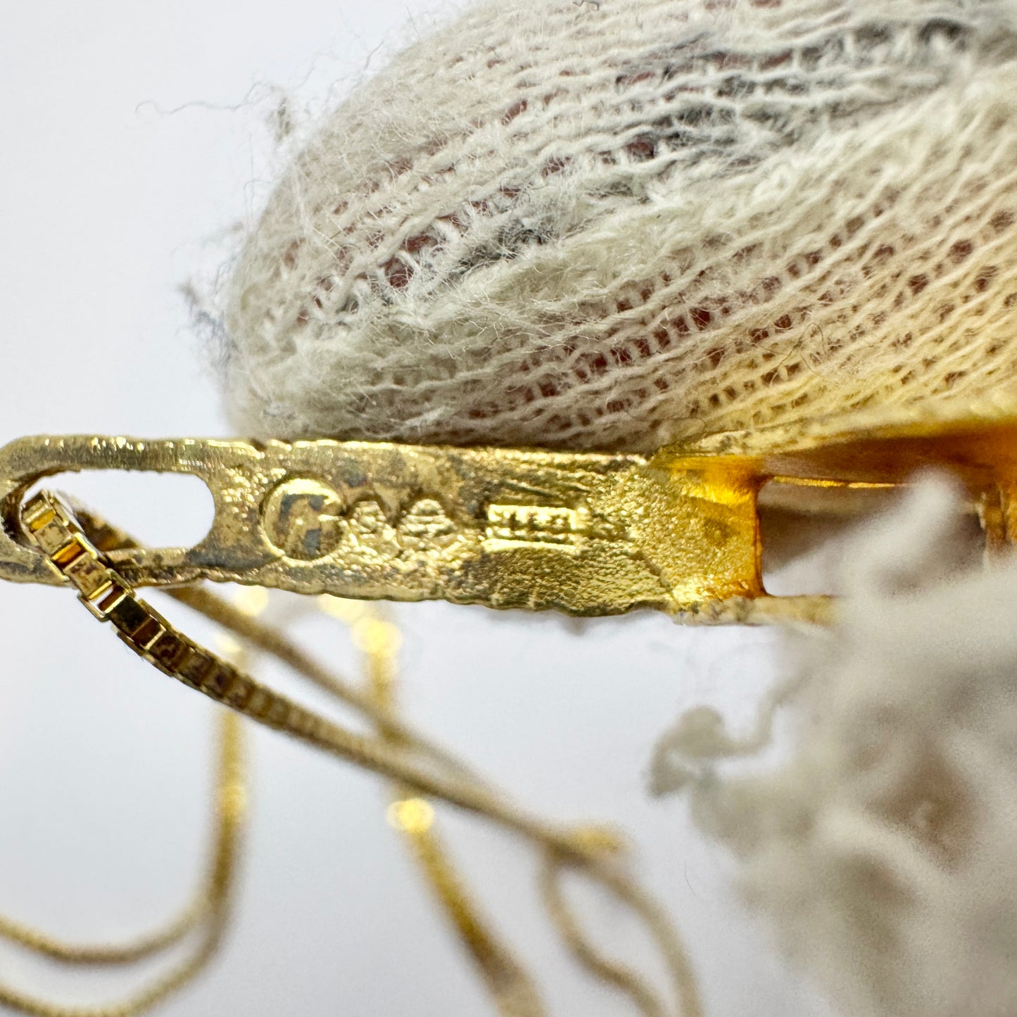 Häggbom-Erhardt, Sweden 1977. Vintage Gold Gilt Solid Silver Modernist Pendant Necklace.