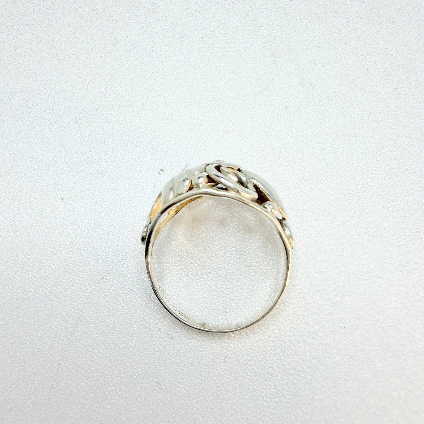 Christian Fogh, Denmark 1950s. Solid Silver Flower Ring.