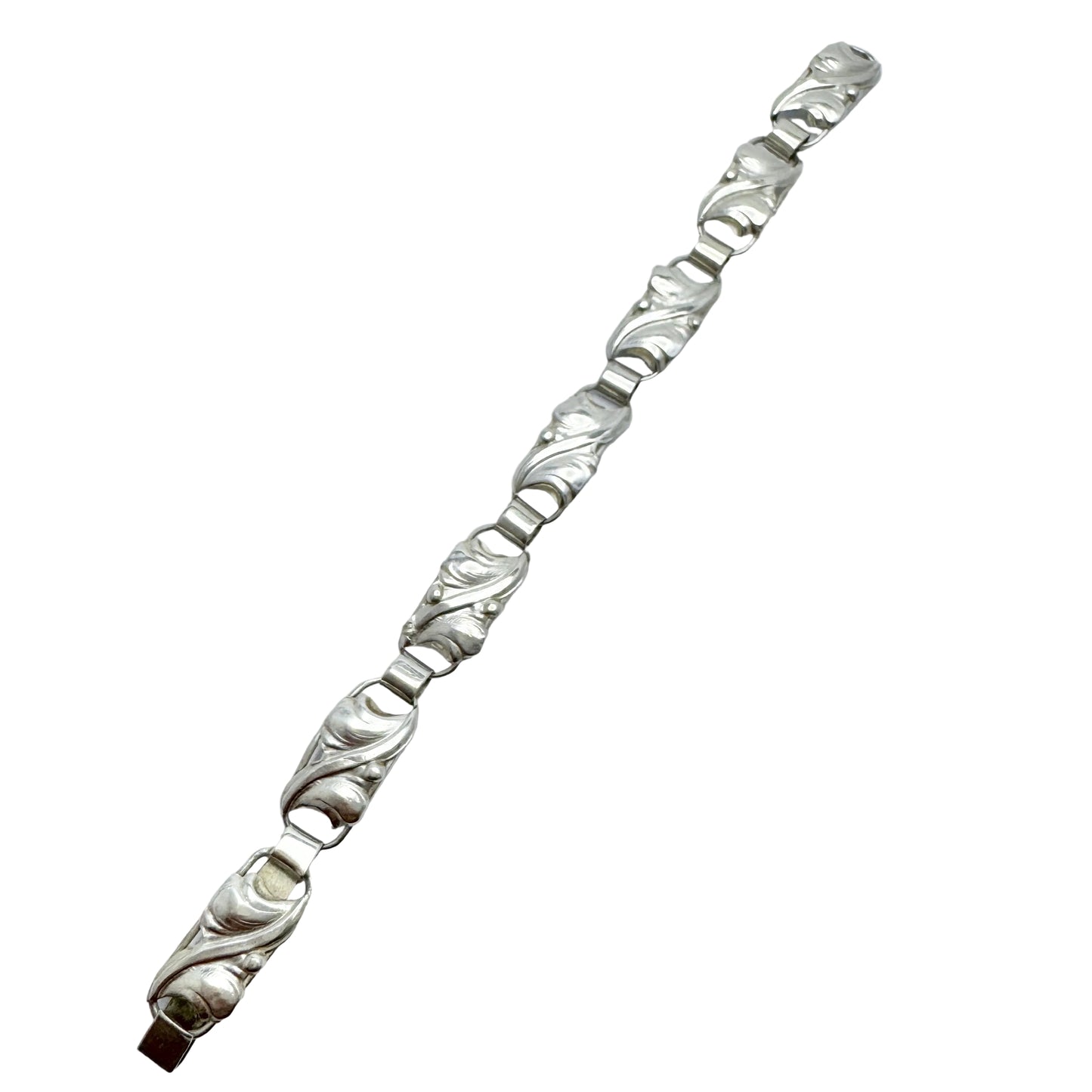 C.A Christensen, Denmark ca 1940s. Solid Silver Bracelet.