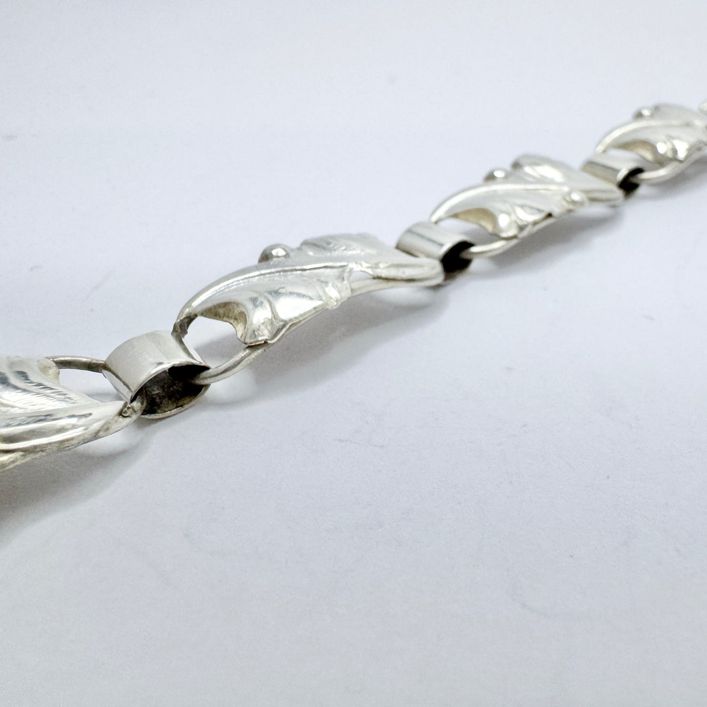 C.A Christensen, Denmark ca 1940s. Solid Silver Bracelet.