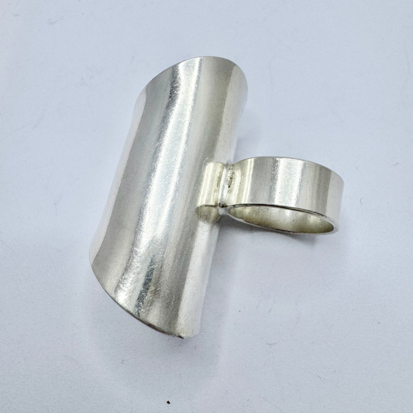 Sweden ca 1980s. Very Bold Sterling Silver Ring.