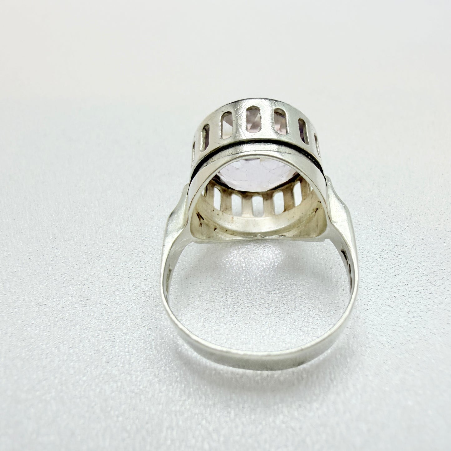 Svedboms, Sweden 1967. Vintage Sterling Silver Pale Amethyst Ring.