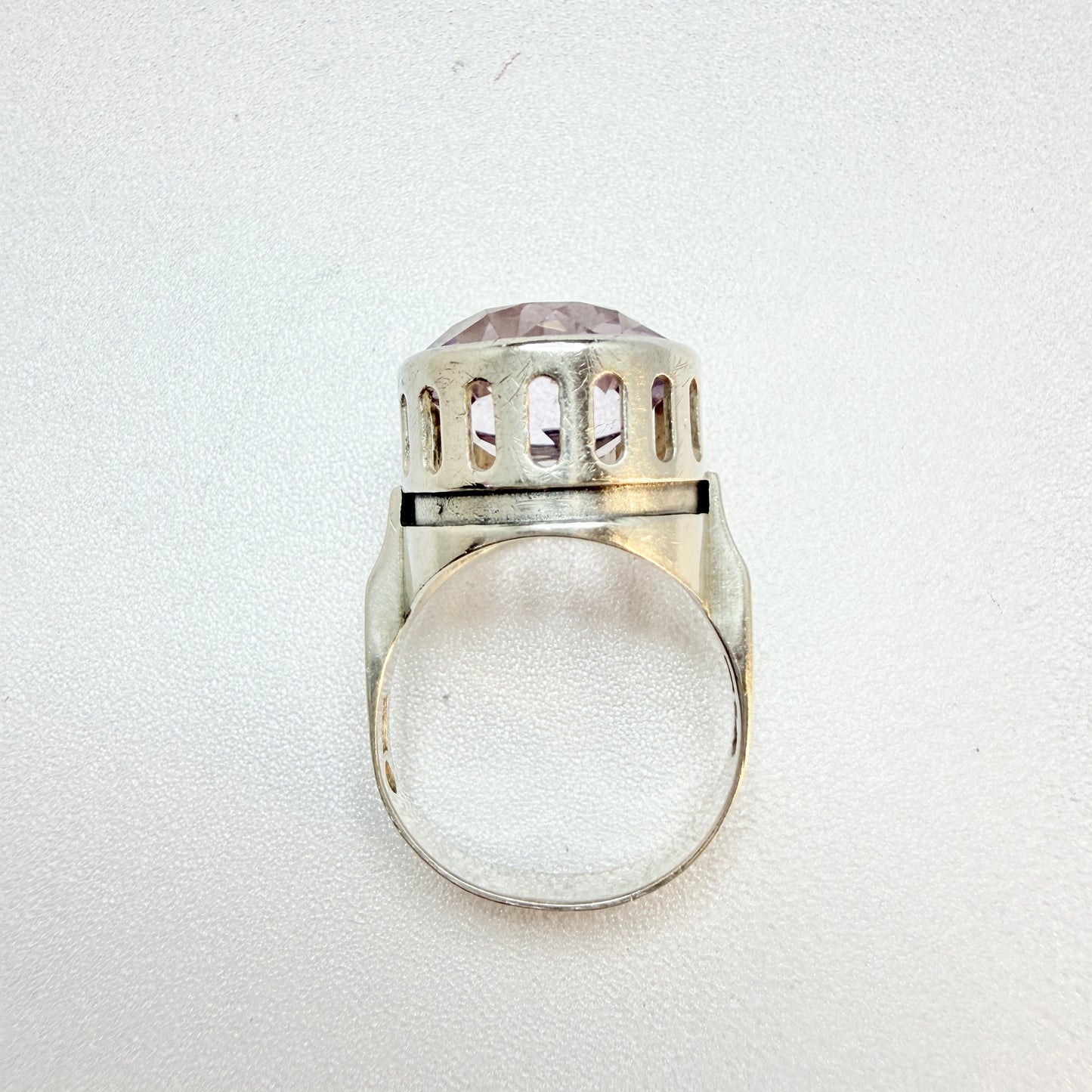 Svedboms, Sweden 1967. Vintage Sterling Silver Pale Amethyst Ring.