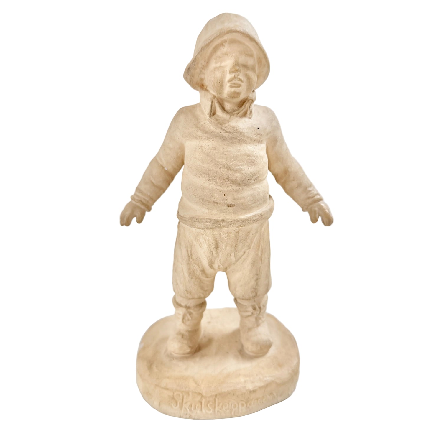 Lena Börjesson. Denmark / Sweden. Vintage Plaster Figurine Sculpture. Signed. "Skutskepparen"