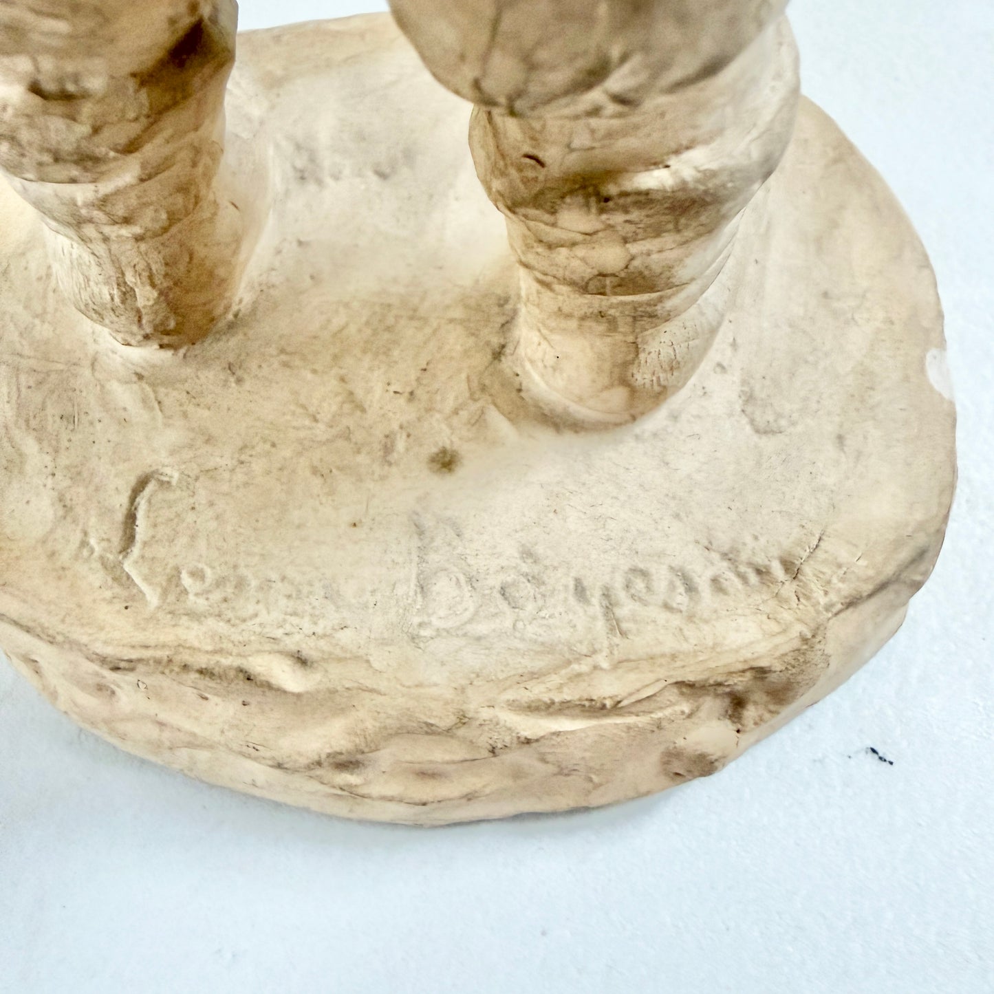 Lena Börjesson. Denmark / Sweden. Vintage Plaster Figurine Sculpture. Signed. "Skutskepparen"