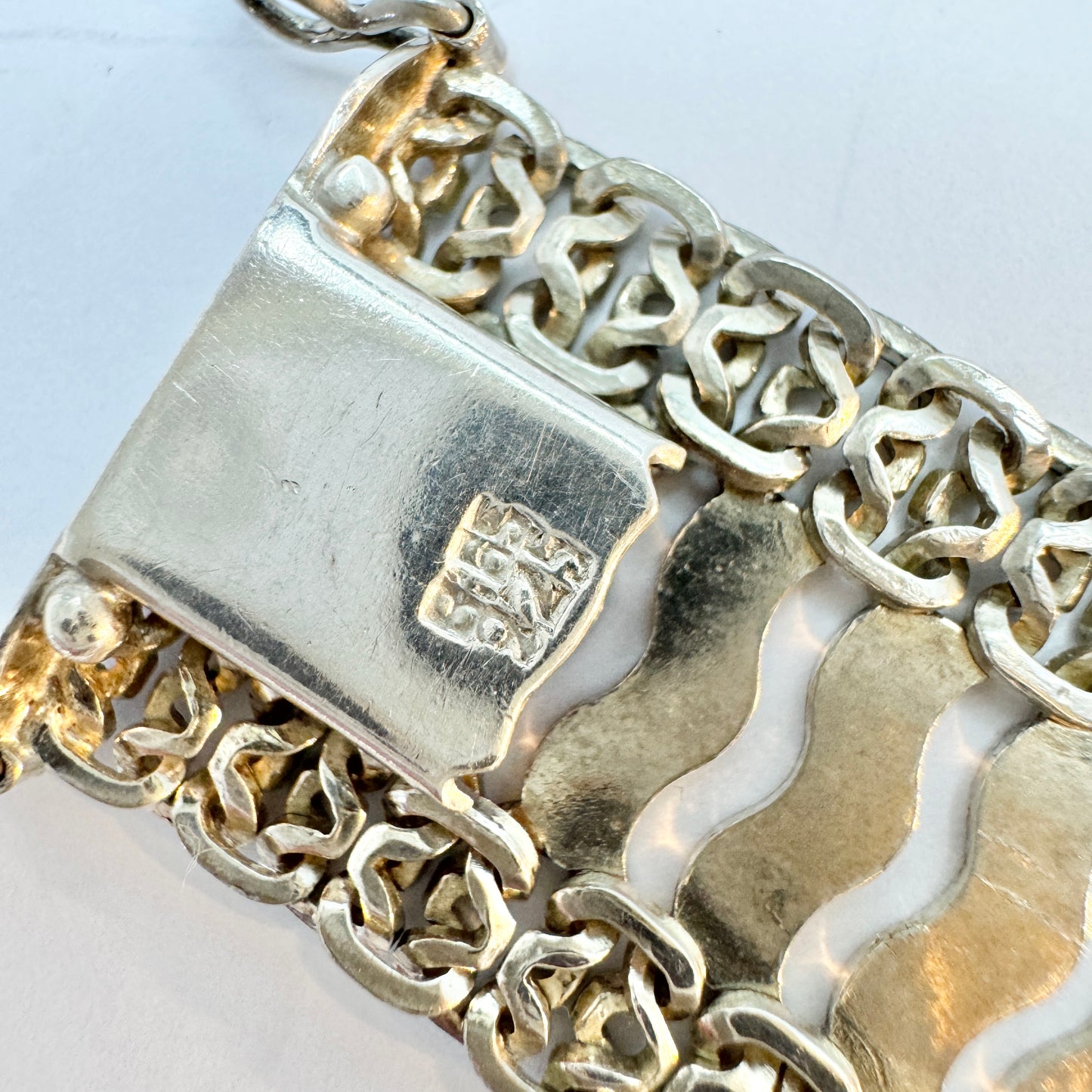Kozani, Greece 1960-70s. Vintage Sterling Silver Bracelet.