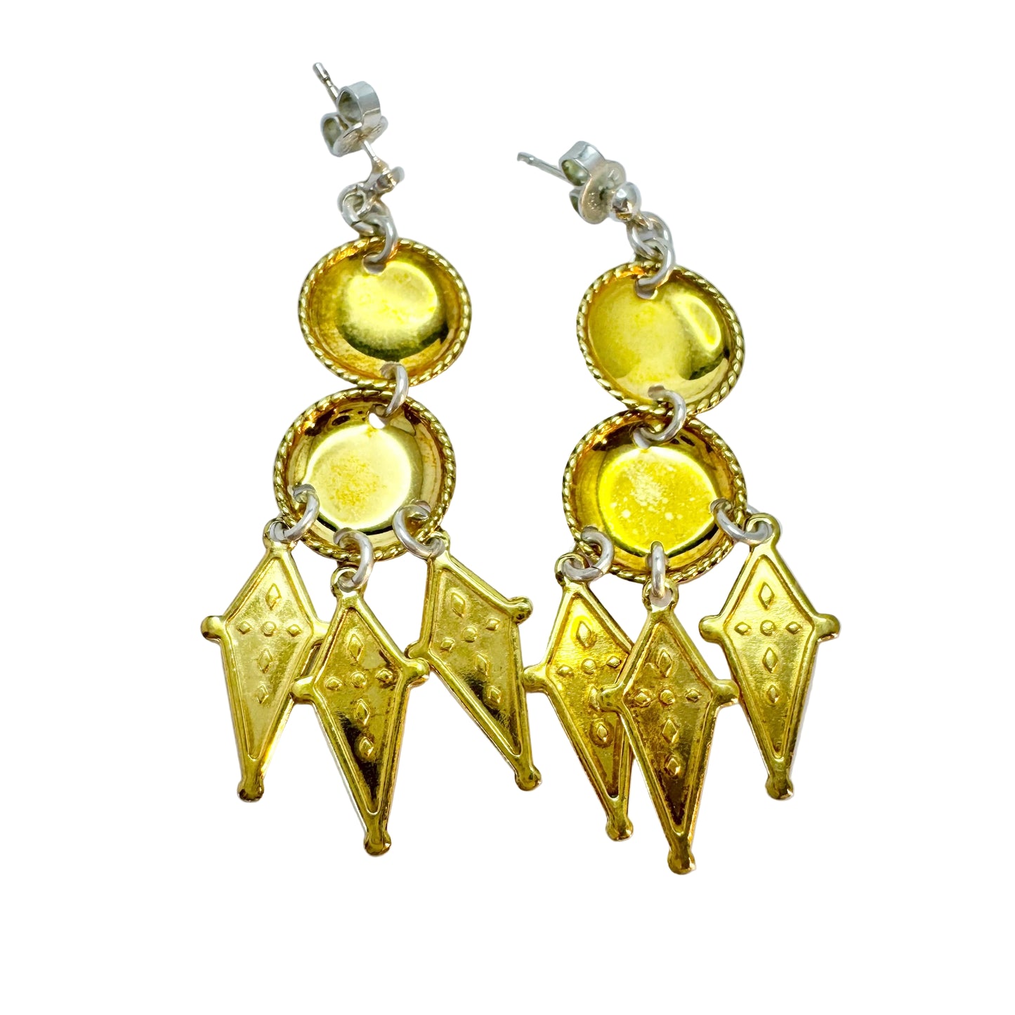 Sweden. Vintage Sterling Silver Dangle Earrings.