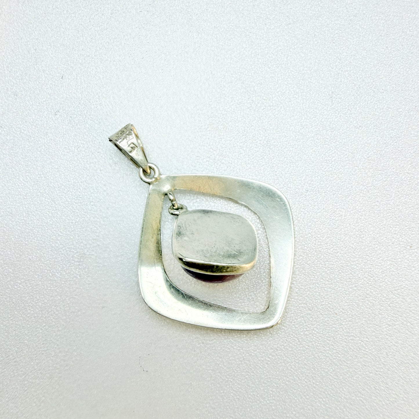 Victor Janson, Sweden 1964. Vintage Solid Silver Amethyst Pendant.