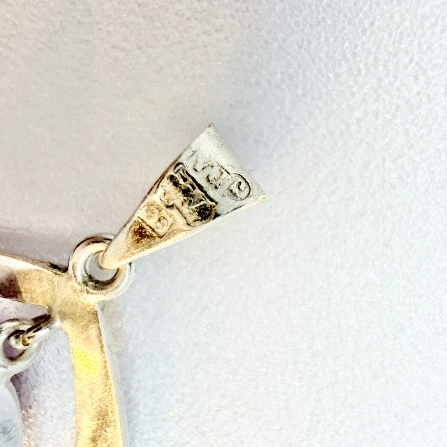 Victor Janson, Sweden 1964. Vintage Solid Silver Amethyst Pendant.