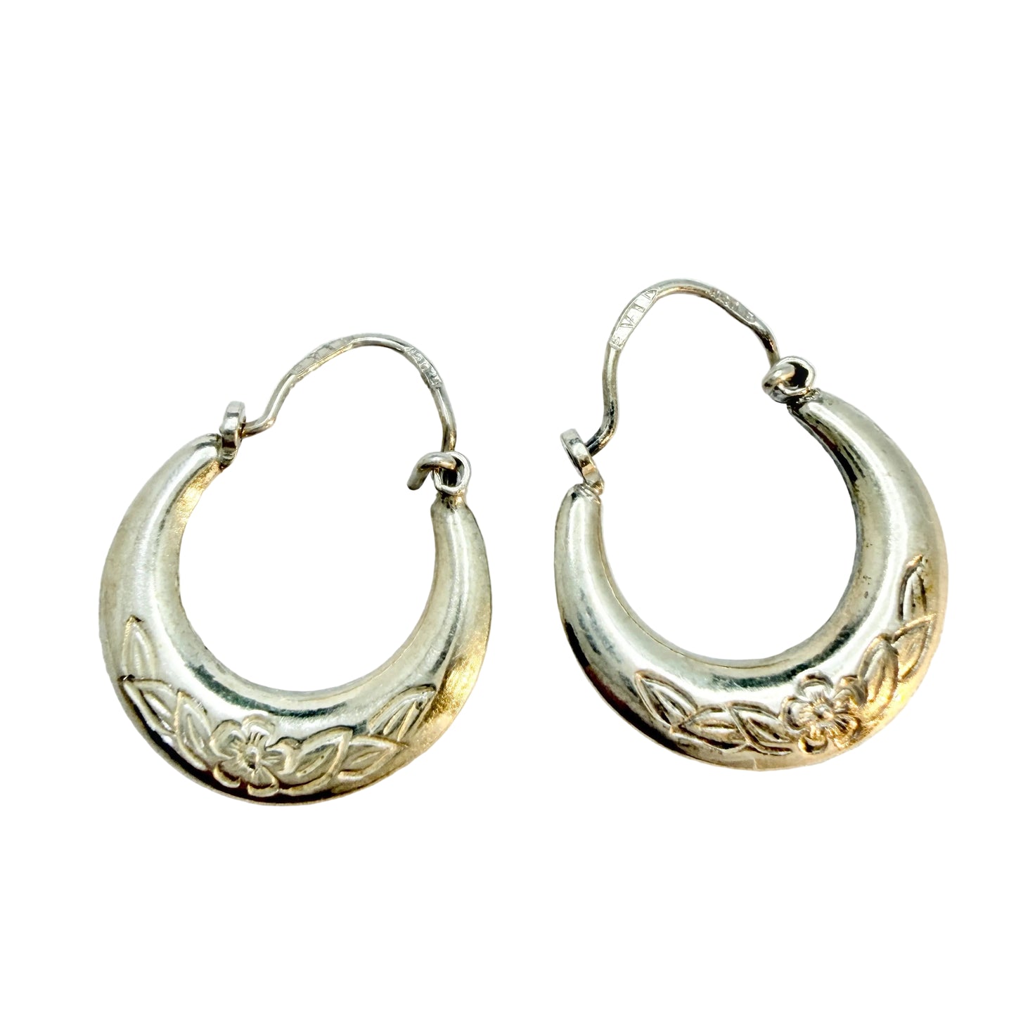 Denmark. Vintage Solid Silver Earrings.