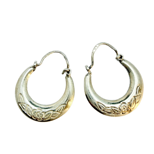 Denmark. Vintage Solid Silver Earrings.