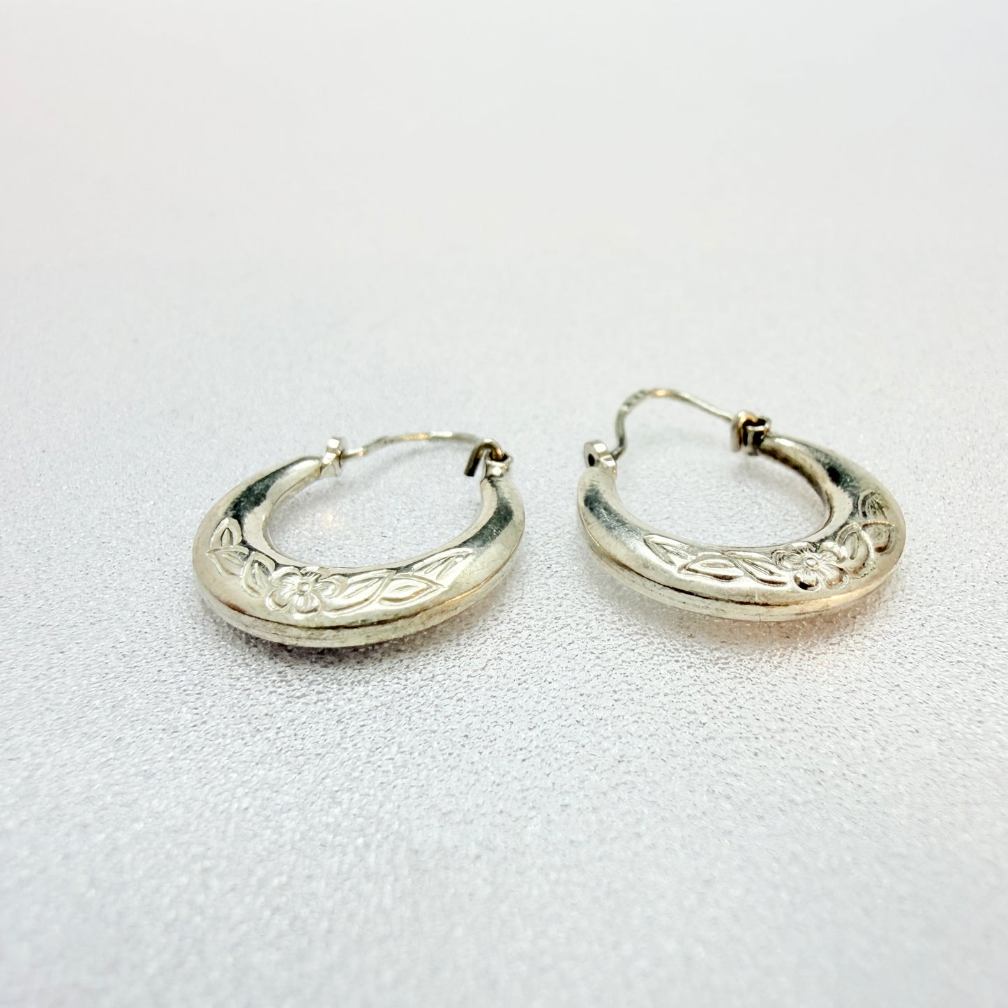 Denmark. Vintage Solid Silver Earrings.