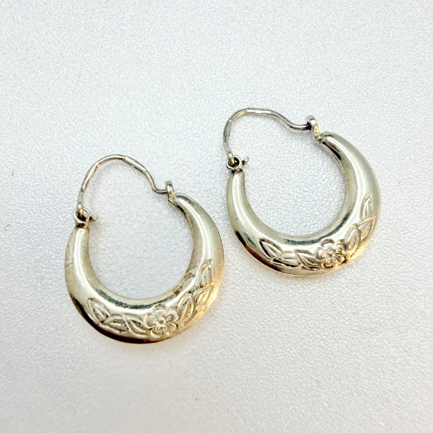Denmark. Vintage Solid Silver Earrings.