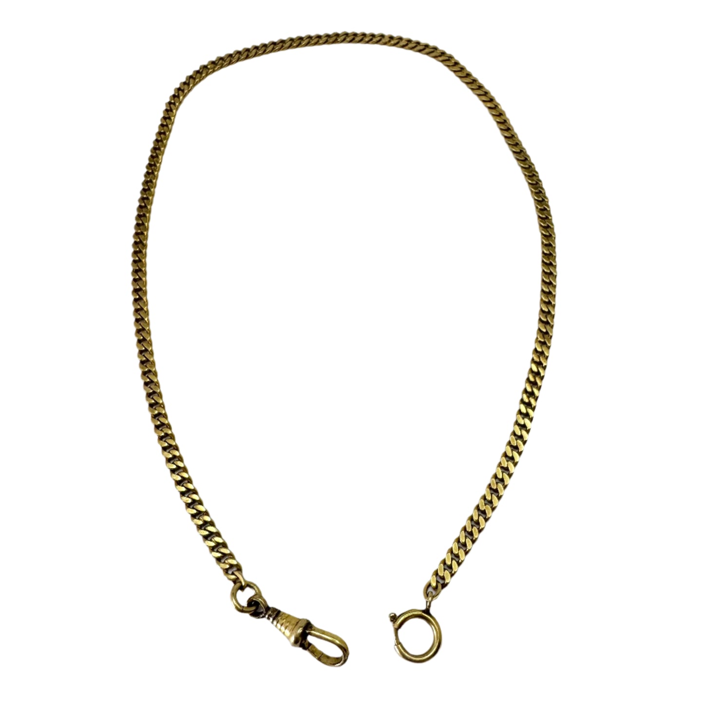 Andreas Daub Germany early 1900s. Antique Gilt Metal Watch Chain in Necklace Length.