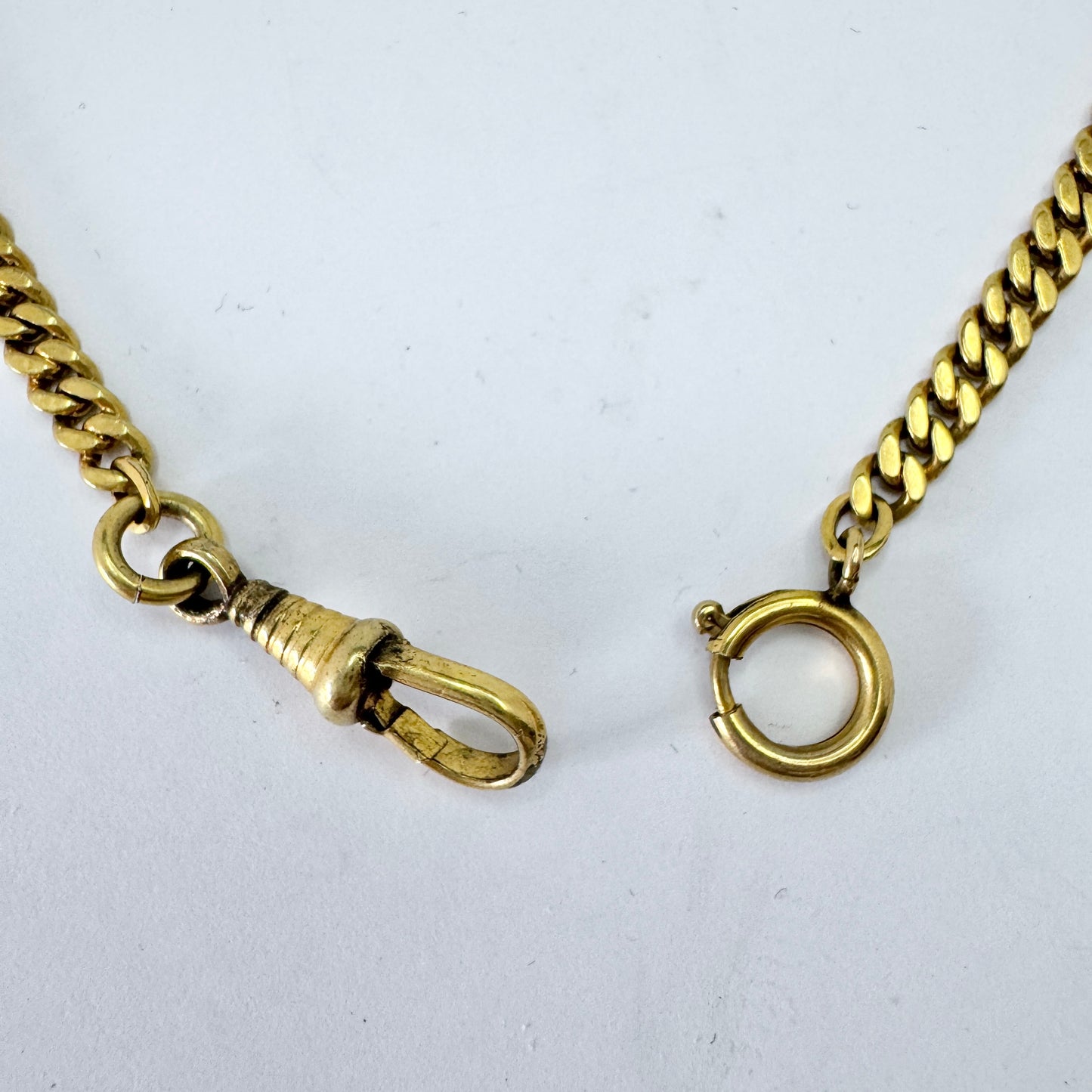 Andreas Daub Germany early 1900s. Antique Gilt Metal Watch Chain in Necklace Length.