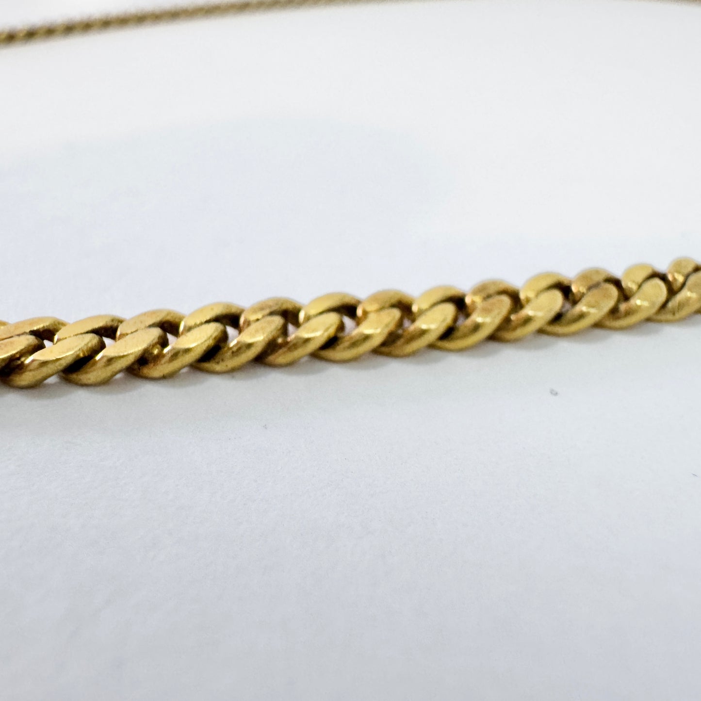 Andreas Daub Germany early 1900s. Antique Gilt Metal Watch Chain in Necklace Length.