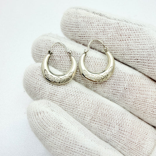 Denmark. Vintage Solid Silver Earrings.