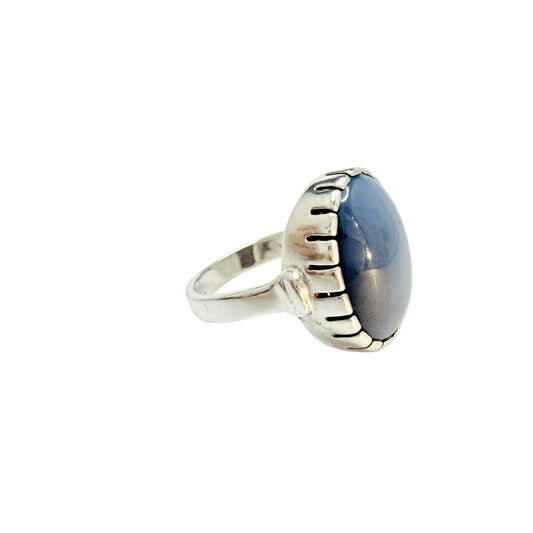 O Nordström, Sweden 1970-80s. Vintage Sterling Silver Bergslagen-stone Ring.