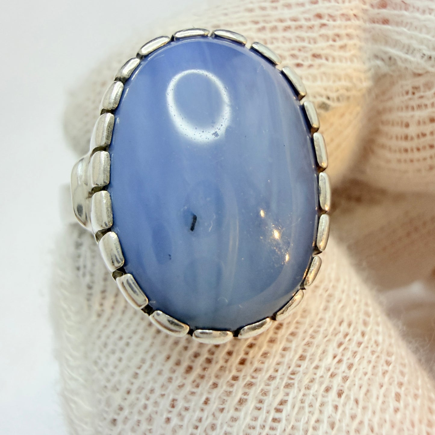 O Nordström, Sweden 1970-80s. Vintage Sterling Silver Bergslagen-stone Ring.