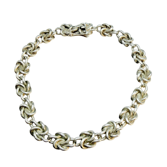 Stockholm, Sweden c 1940. Solid Silver Bracelet.