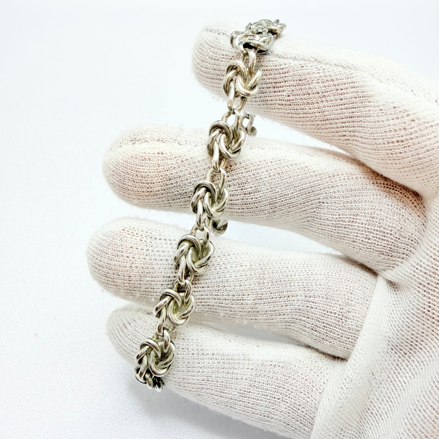 Stockholm, Sweden c 1940. Solid Silver Bracelet.