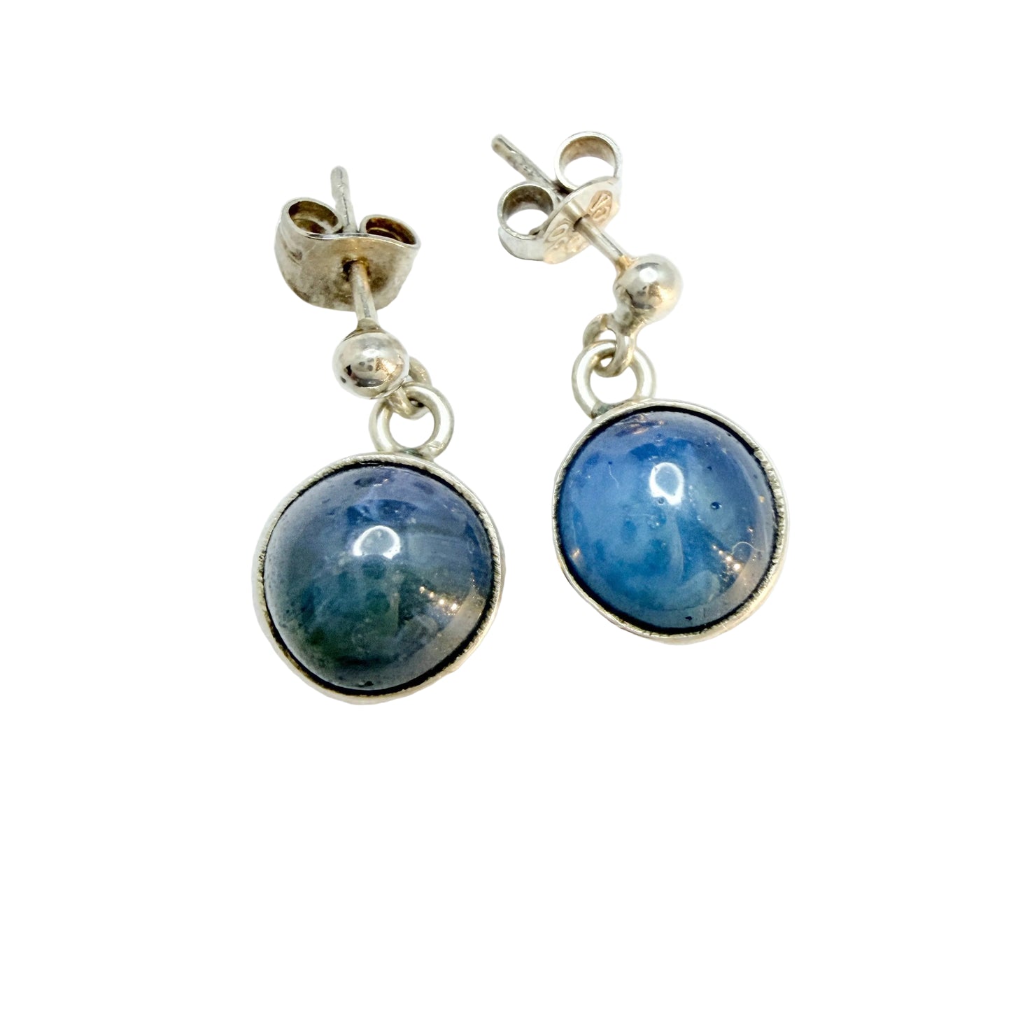 O Nordström, Sweden 1960-70s. Vintage Solid Silver Bergslagen-stone Earrings.