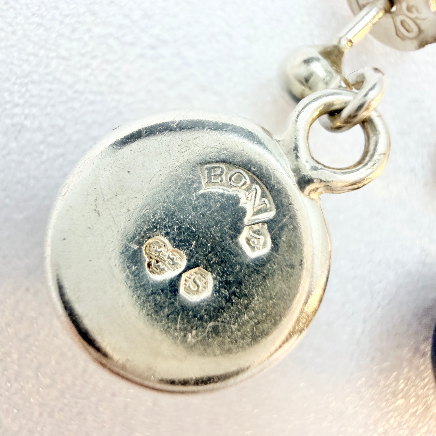O Nordström, Sweden 1960-70s. Vintage Solid Silver Bergslagen-stone Earrings.
