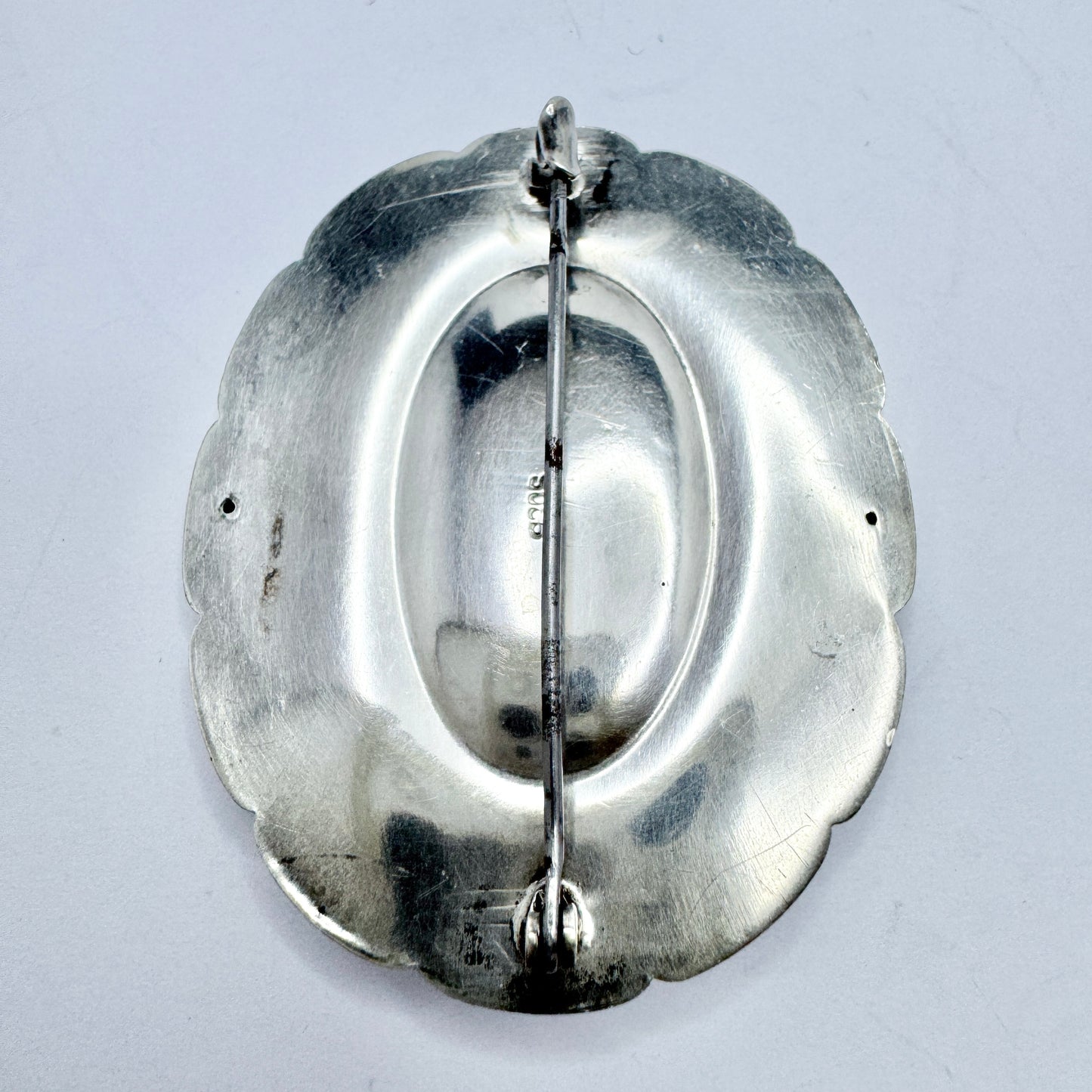 Denmark early 1900s. Vintage / Antique 830 Silver Flower Brooch.