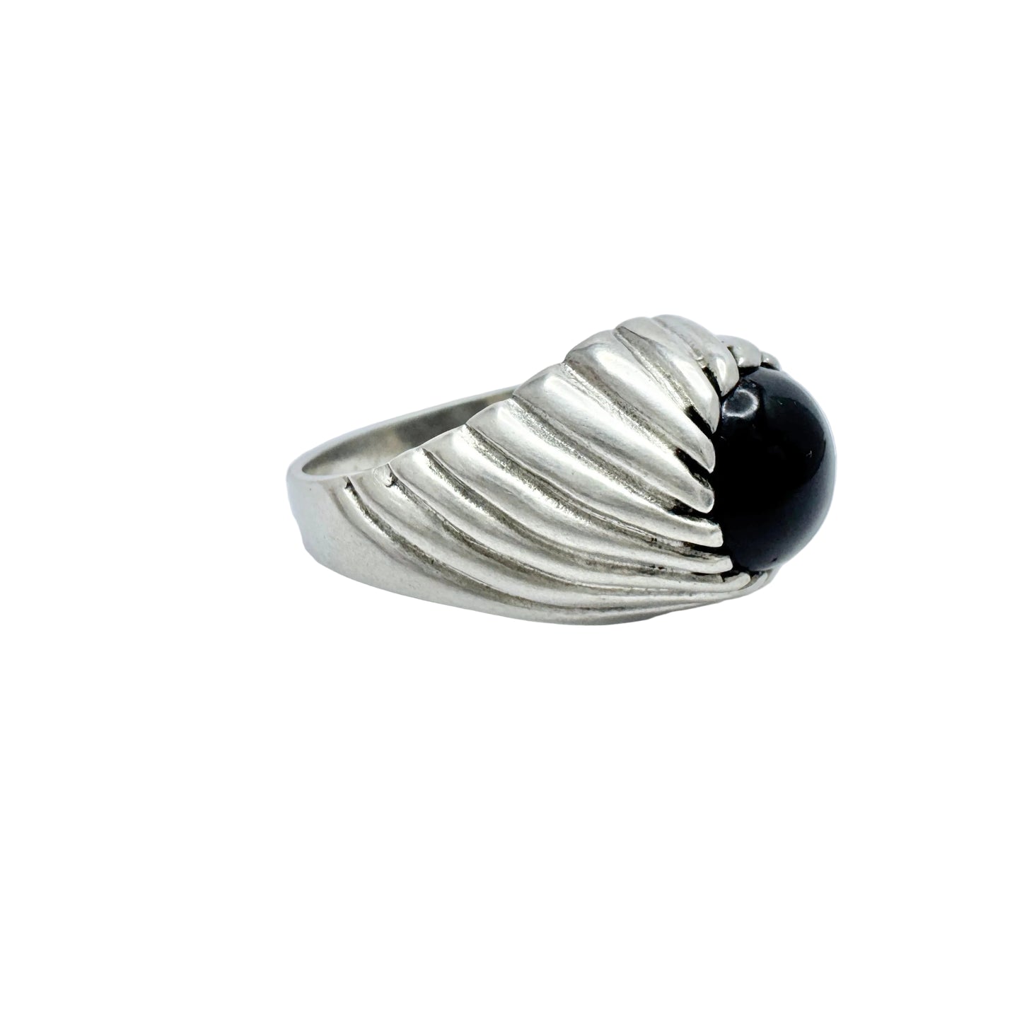 Sarah Coventry. Vintage Sterling Silver Onyx Men's Ring.