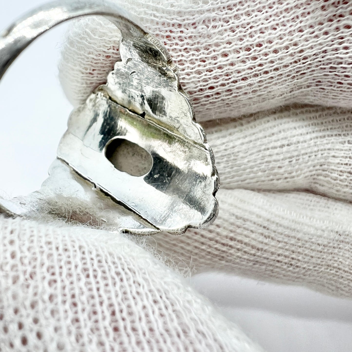 Vintage Solid Silver Moonstone Ring.