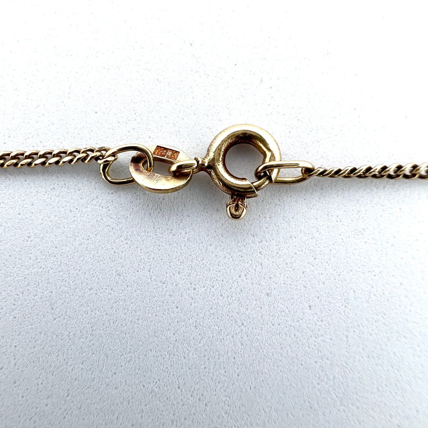 Anton Michelsen, Denmark 1960s. Sterling Silver Pendant. 18k Gold Chain.