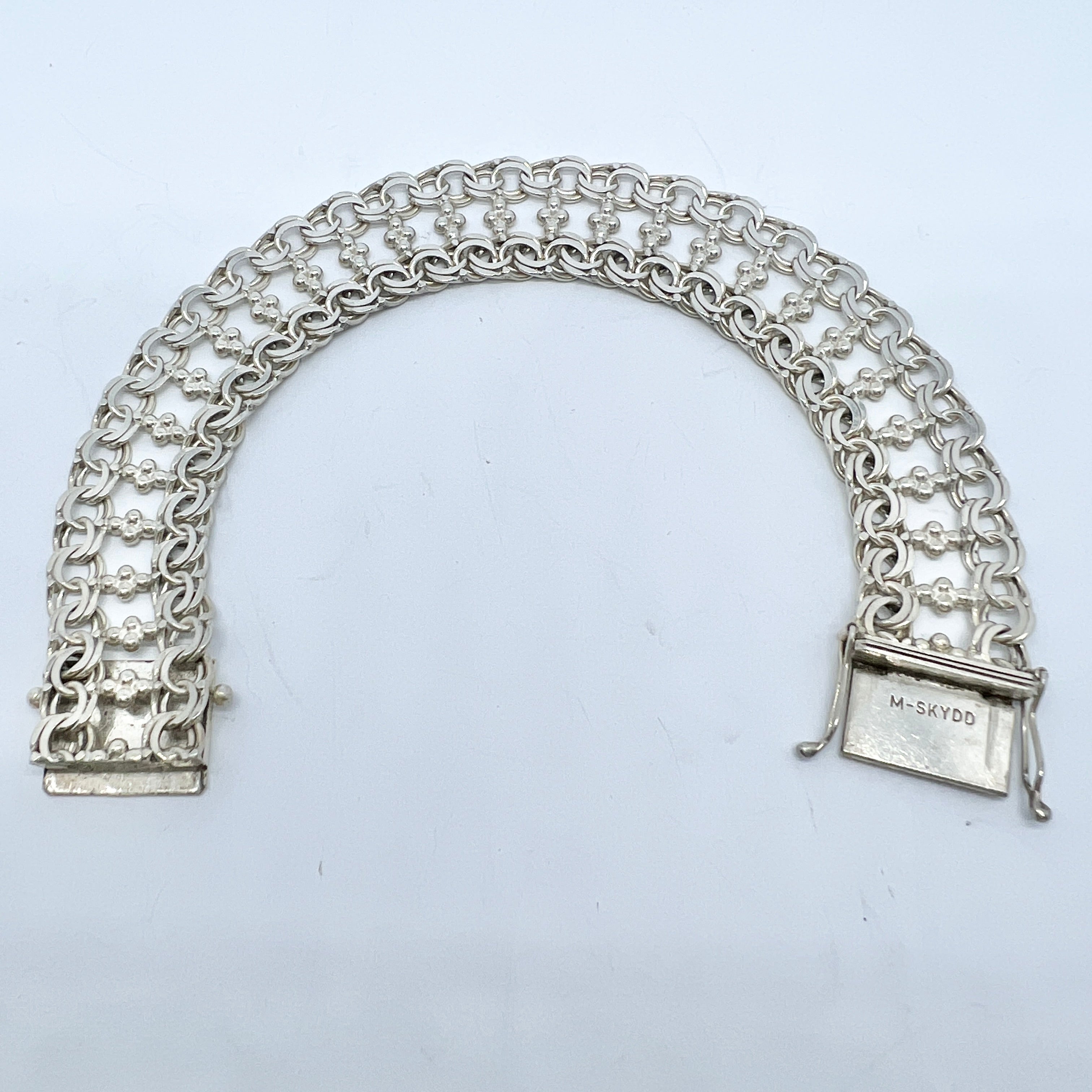 Göte Engström, Vintage top Silver Bracelet, Sweden 1974