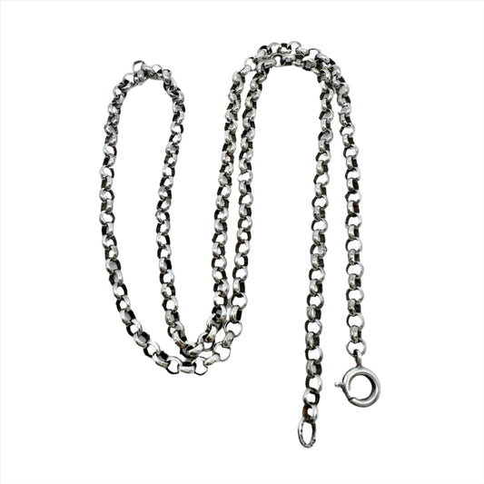 Harry Lagerström, Sweden 1962. Vintage Sterling Silver Belcher Chain Necklace. Hand Soldered.