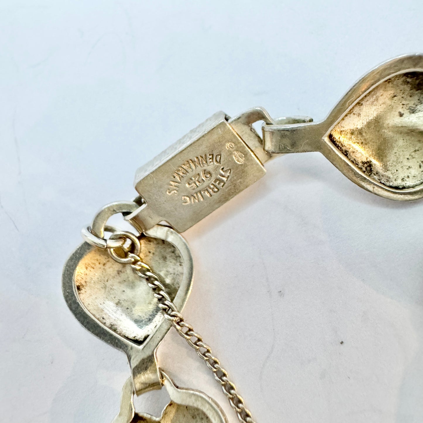 Herman Siersbøl, Denmark 1950-60s. Vintage Sterling Silver Heart Bracelet.