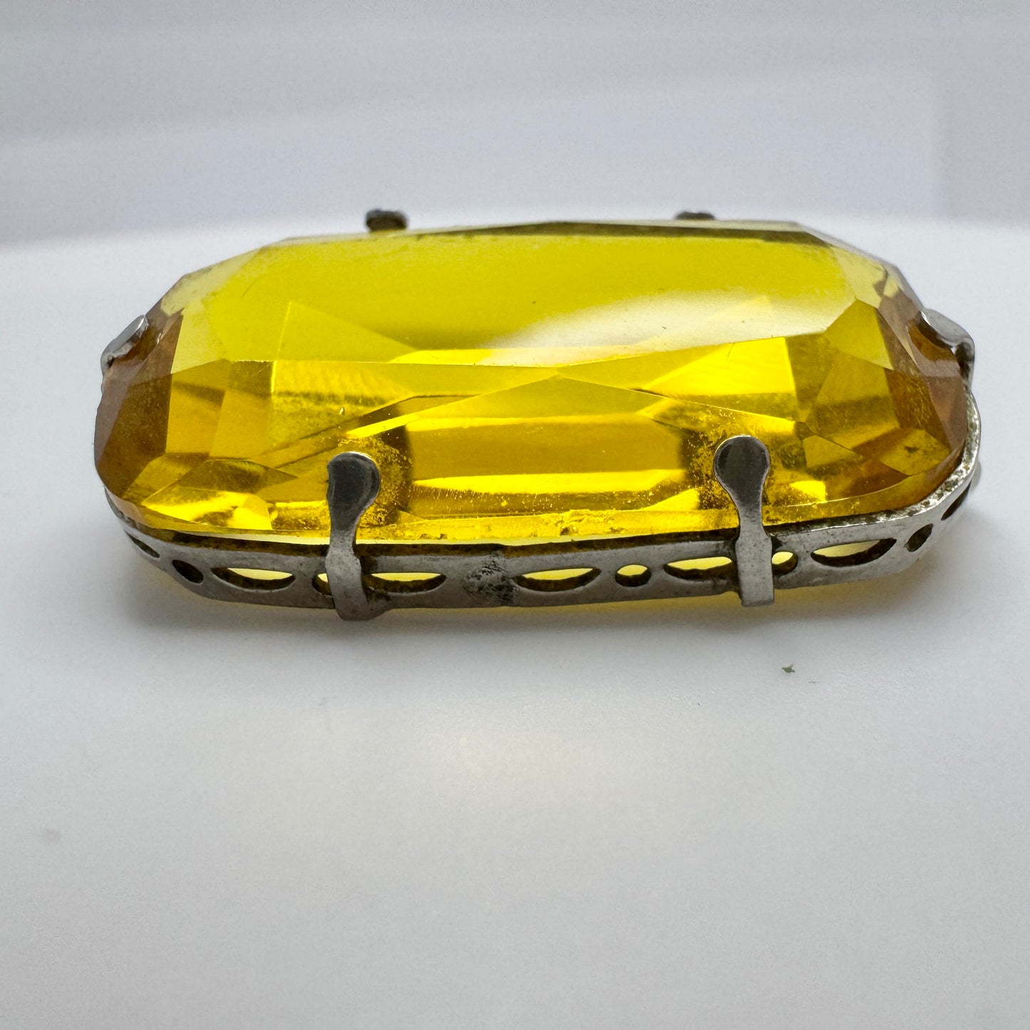 Marked Czechoslovakia Vintage ca 1930s Costume Jewelry Brooch.