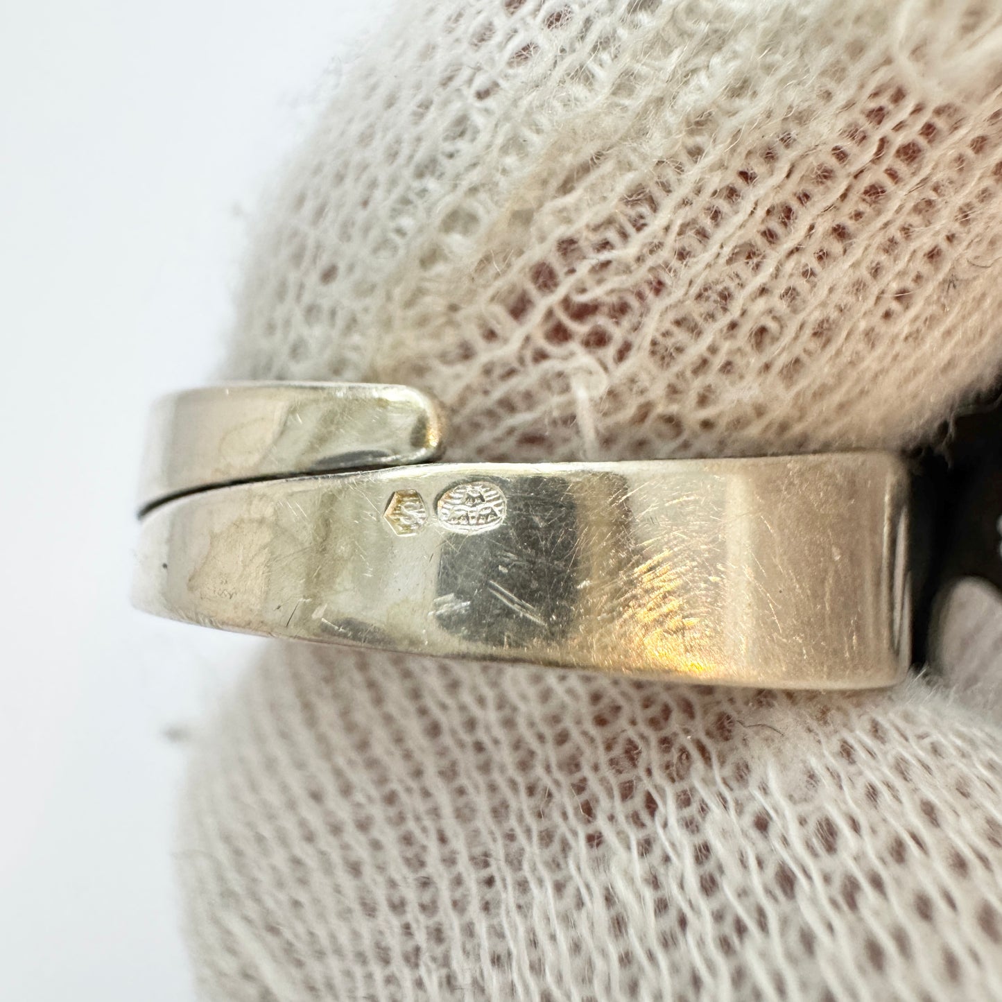 Karl Laine for Sten & Laine, Finland 1974. Vintage Sterling Silver  Ring