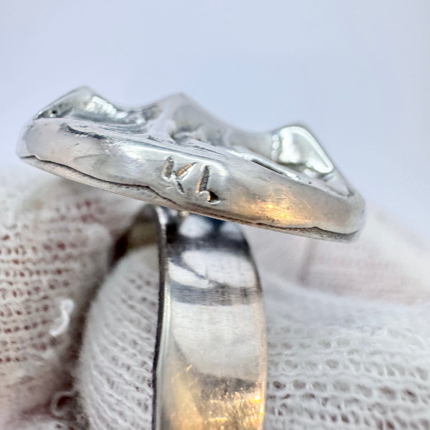 Karl Laine for Sten & Laine, Finland 1974. Vintage Sterling Silver  Ring