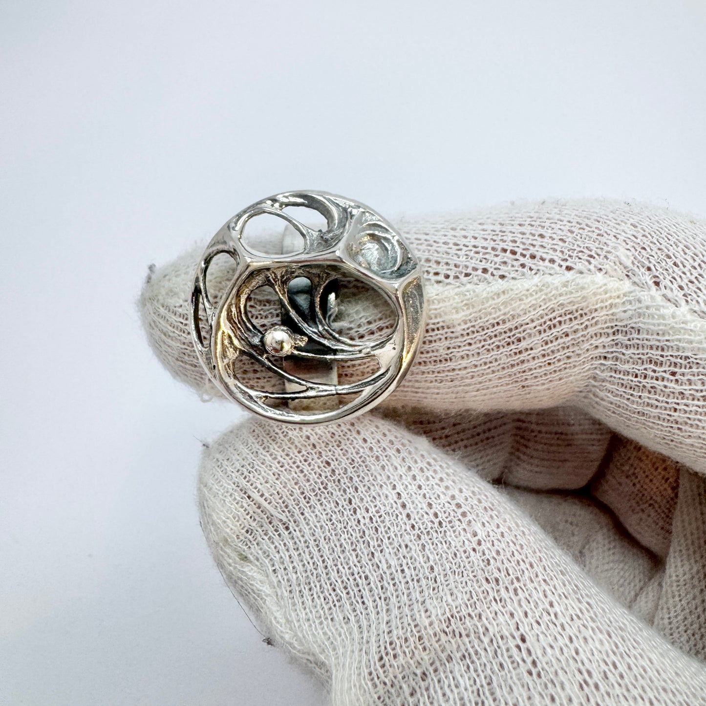 Karl Laine for Sten & Laine, Finland 1974. Vintage Sterling Silver  Ring