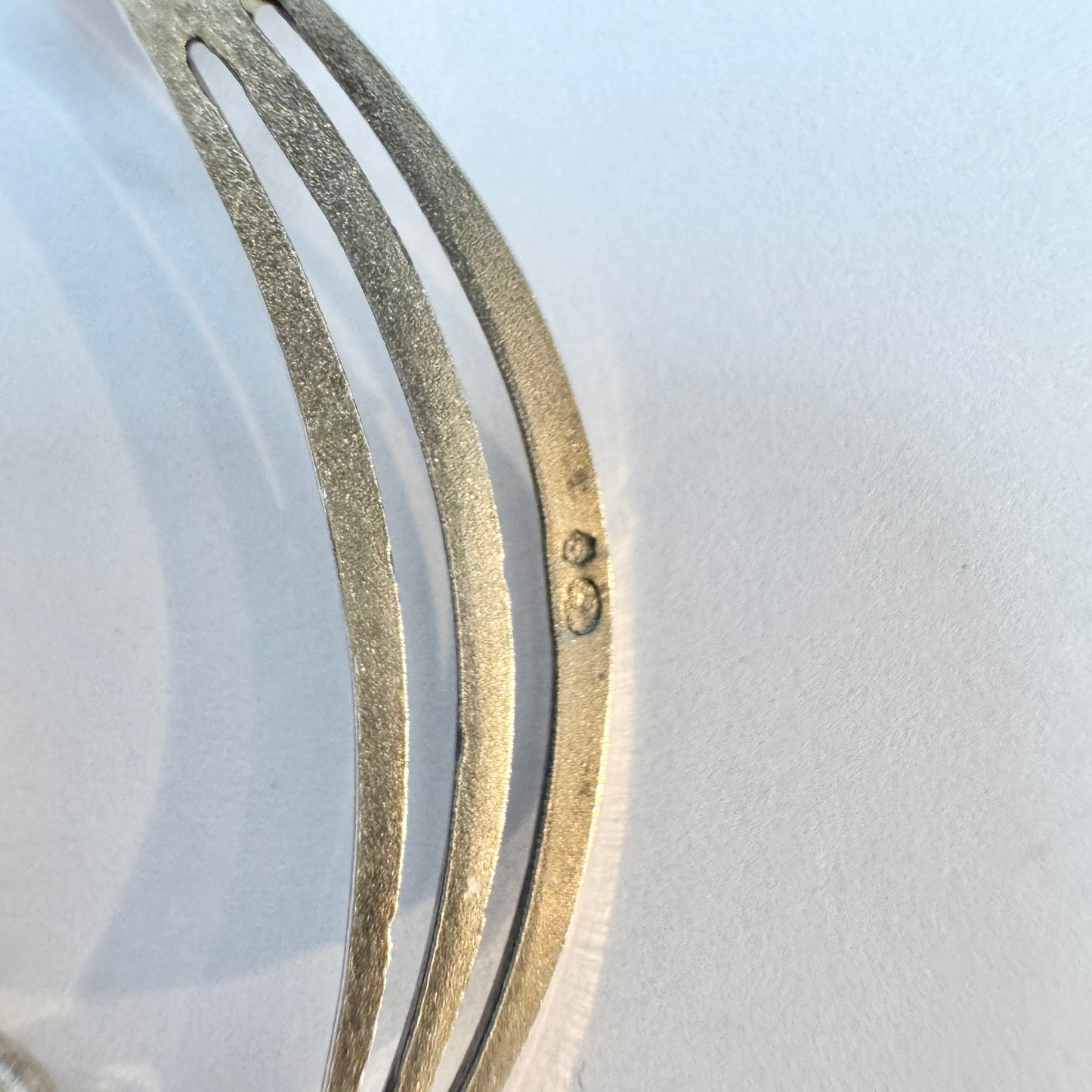 K&L-Kordes Lichtenfels, Germany c 1960s. Solid Silver Chalcedony Necklace.