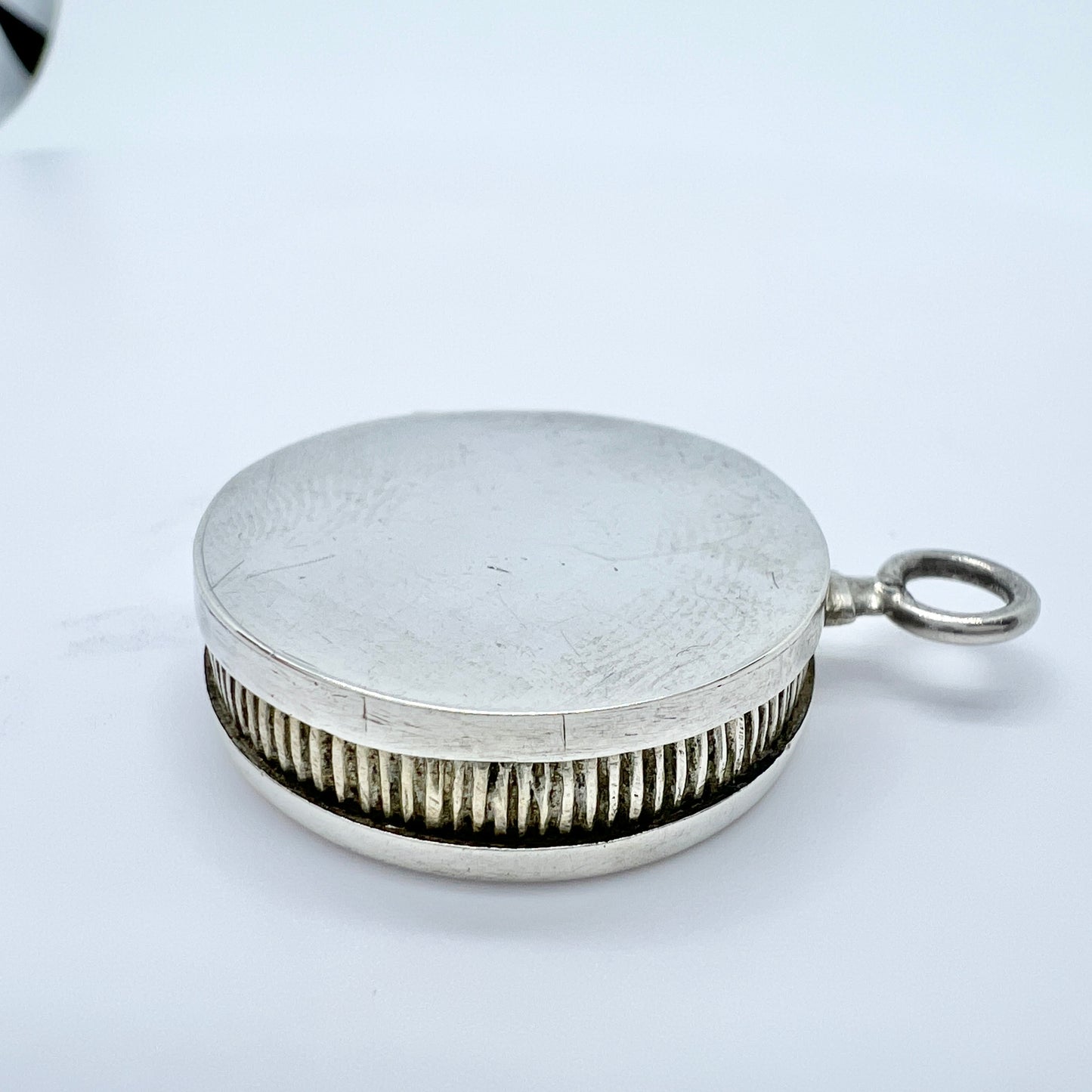 Tobias Kåhre, Sweden c 1840s. Antique Solid Silver Vinaigrette Pendant.