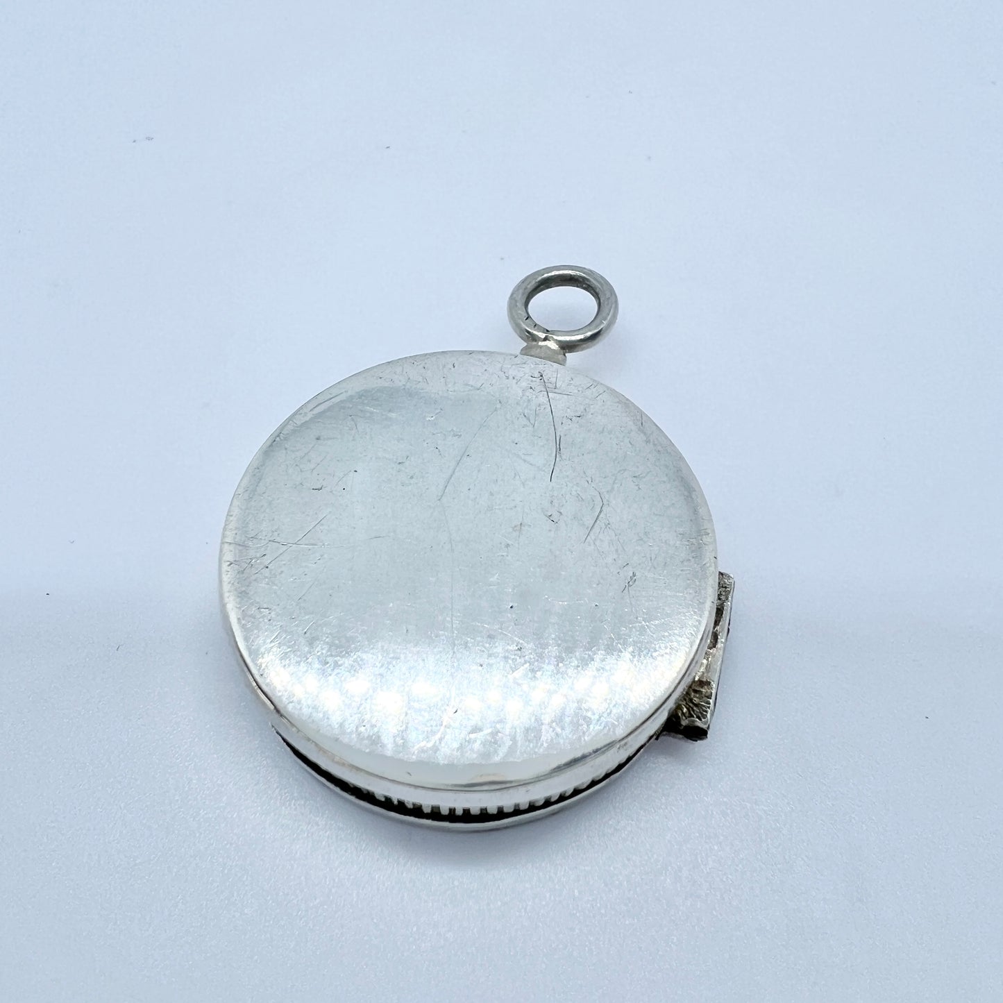 Tobias Kåhre, Sweden c 1840s. Antique Solid Silver Vinaigrette Pendant.