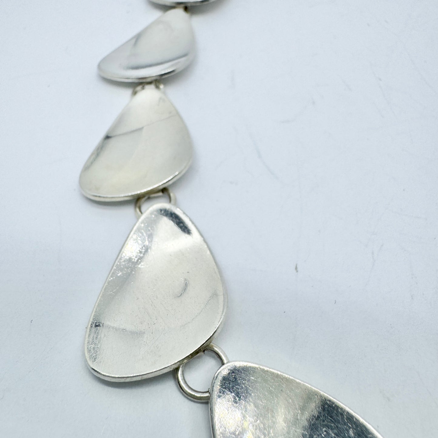 Per Sköld, Sweden 1957. Vintage Sterling Silver Chalcedony Necklace.