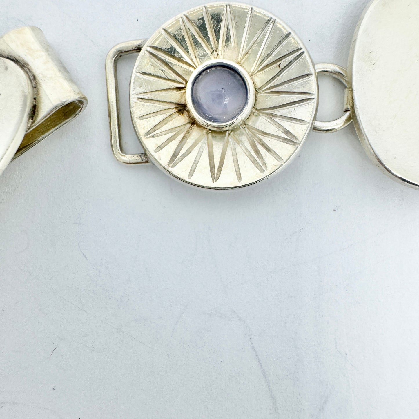 Per Sköld, Sweden 1957. Vintage Sterling Silver Chalcedony Necklace.